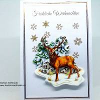 3-D-Weihnachtskarte "Hirsch" Bild 2