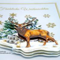 3-D-Weihnachtskarte "Hirsch" Bild 3