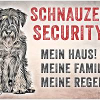 Hundeschild SCHNAUZER SECURITY, wetterbeständiges Warnschild Bild 1