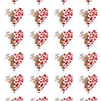 24 Sticker Etiketten Aufkleber, Herzform 4 x 4 cm, Alles Liebe Bild 1