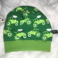 Beanie Mütze Traktor grün Bild 2