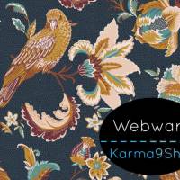 0,5m Webware Paradise Parrot dunkelpetrol Bild 1