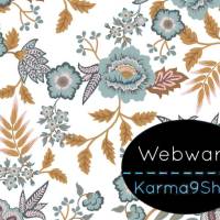 0,5m Webware Blumen weiss Bild 1