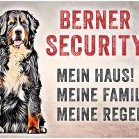Hundeschild BERNER SECURITY, wetterbeständiges Warnschild Bild 1