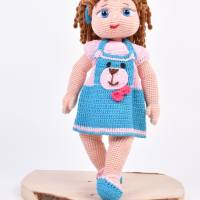 Amigurumi handgefertigte und gehäkelte Puppe ANNA-LENA, Geschenk für Mädchen, Geschenk zu Ostern Bild 1