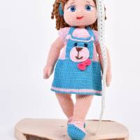 Amigurumi handgefertigte und gehäkelte Puppe ANNA-LENA, Geschenk für Mädchen, Geschenk zu Ostern Bild 10