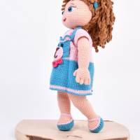 Amigurumi handgefertigte und gehäkelte Puppe ANNA-LENA, Geschenk für Mädchen, Geschenk zu Ostern Bild 2
