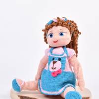 Amigurumi handgefertigte und gehäkelte Puppe ANNA-LENA, Geschenk für Mädchen, Geschenk zu Ostern Bild 6