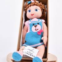 Amigurumi handgefertigte und gehäkelte Puppe ANNA-LENA, Geschenk für Mädchen, Geschenk zu Ostern Bild 8