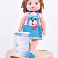 Amigurumi handgefertigte und gehäkelte Puppe ANNA-LENA, Geschenk für Mädchen, Geschenk zu Ostern Bild 9