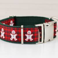 Hundehalsband oder Hundegeschirr mit Lebkuchenmann, Weihnachten, Hunde, Lebkuchen, Hundehalsband mit Leine Bild 1