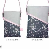 Handytasche zum Umhängen dunkelrot Crossbag Mini Umhängetasche handmade aus Baumwollstoff Auswahl Farbe Muster Größe Bild 7
