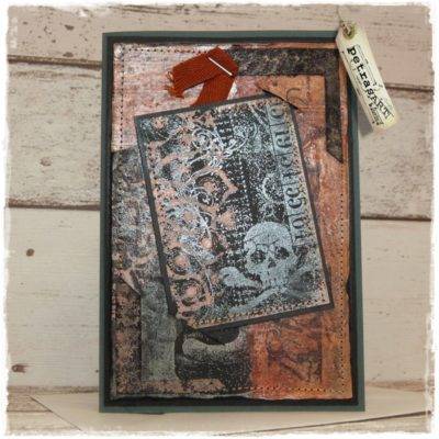 Grußkarte "Glänzendes Halloween"