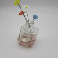Vase aus einer verformten Glasflasche. Blumenvase, Wohn-Deko! Bild 2