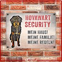 Hundeschild HOVAWART SECURITY, wetterbeständiges Warnschild Bild 2