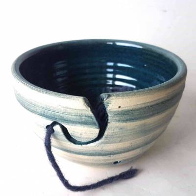 Garnschale dunkelblau