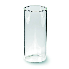 Glaszylinder / Windlichtglas mit Boden klar