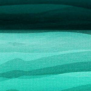 19,50EUR/m Sweat "Wavy Stripes" petrol/mint von Lycklig Design Bild 2