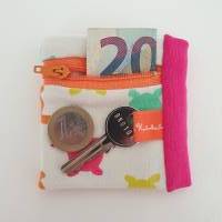 Handgelenkbörse "TURTLE"  * mit Reißverschluss * Geldtasche * Portemonnaie * Pulstasche * Creme * Multicolor Bild 3