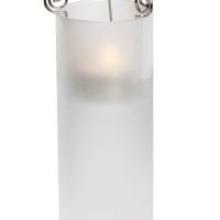 Glaszylinder / Windlichtglas mit Boden gefrostet Bild 1