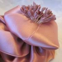 Rosa Kopfschmuck Haarklammer Satin Blume "Chérie" für die Braut und festliche Anlässe Bild 6