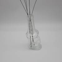 Vase aus einer verformten Glasflasche. Blumenvase, Wohn-Deko! Bild 2