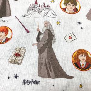 Dumbledore Stoff - Harry Potter - weiß - 13,00 EUR/m - 100% Baumwolle - Lizenzstoff Bild 5