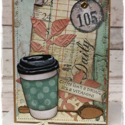 Grußkarte "Coffee isn' a drug ... "