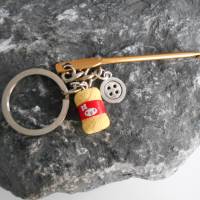 Häkeln  Wolle Knopf Schlüsselanhänger  Häkelnadel 3mm Bild 1