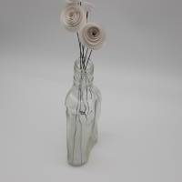 Vase aus einer verformten Glasflasche. Blumenvase, Wohn-Deko! Bild 3