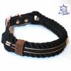 Für Nicole - Hundehalsband verstellbar schwarz rosegold mit Leder und Schnalle Bild 2