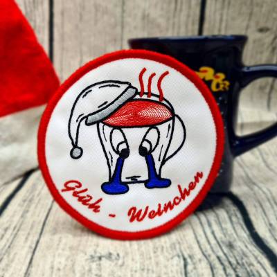 Untersetzer "Glüh-Weinchen" ITH-Stickdatei 10x10cm Rahmen