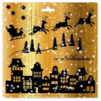 Rentier mit Schlitten - Digistamp Set