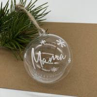 Transparente Weihnachtsbaumkugel, Christbaumkugel, personalisiert mit Geschenkverpackung Bild 2
