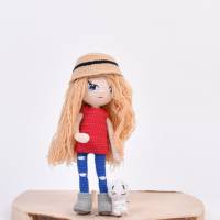 Amigurumi handgefertigte und gehäkelte Puppe FRIEDERIKE, Geschenk für Mädchen zum Geburtstag, Ostern Bild 1