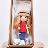 Amigurumi handgefertigte und gehäkelte Puppe FRIEDERIKE, Geschenk für Mädchen zum Geburtstag, Ostern Bild 7