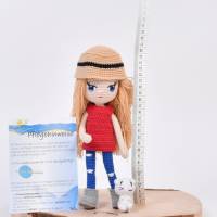 Amigurumi handgefertigte und gehäkelte Puppe FRIEDERIKE, Geschenk für Mädchen zum Geburtstag, Ostern Bild 8