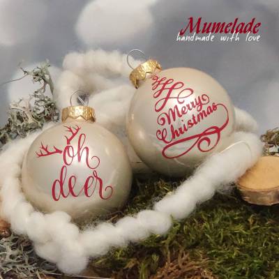 Beschriftete Weihnachtskugel