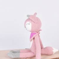 Handgefertigte gehäkelte Puppe Fuchs "LISSBETH" aus Baumwolle, Amigurumi Kuscheltier, Geschenk für Mädchen, Oste Bild 3