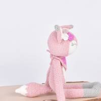 Handgefertigte gehäkelte Puppe Fuchs "LISSBETH" aus Baumwolle, Amigurumi Kuscheltier, Geschenk für Mädchen, Oste Bild 6