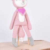 Handgefertigte gehäkelte Puppe Fuchs "LISSBETH" aus Baumwolle, Amigurumi Kuscheltier, Geschenk für Mädchen, Oste Bild 8