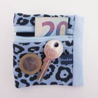 Handgelenkbörse "LEO"  * mit Reißverschluss * Geldtasche * Portemonnaie * Pulstasche *  Hellblau Bild 3