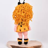 Amigurumi handgefertigte und gehäkelte Puppe POLLY, Geschenk zu Ostern, Kleine Begleiterin, Geschenk für Mädchen Bild 4