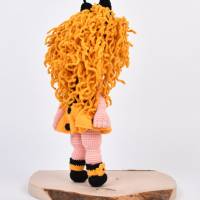 Amigurumi handgefertigte und gehäkelte Puppe POLLY, Geschenk zu Ostern, Kleine Begleiterin, Geschenk für Mädchen Bild 5