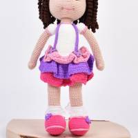 Amigurumi handgefertigte und gehäkelte Puppe JULE, Geschenk für Mädchen zu Ostern, Handmade Bild 1