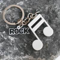 Schlüsselanhänger große Note schwarz / weiß , Rock, Metal,punk Bild 1