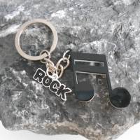 Schlüsselanhänger große Note schwarz / weiß , Rock, Metal,punk Bild 2