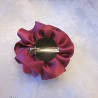 Pink Lila Kopfschmuck Haarklammer Satin Blume "Stephanie" für die Braut und festliche Anlässe Bild 5