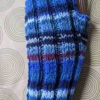 Fingerlose Handschuhe - Pulswärmer in blau / grünblau/ bordeaux Bild 3