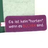 Besticktes Lesezeichen aus Wollfilz "Horten" *individuell angefertigt Bild 5